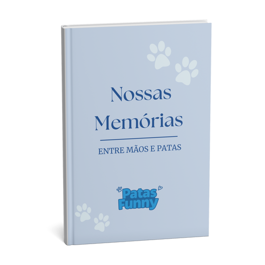 Livro Nossas Memórias Azul | Premium | Patas Funny + Brindes exclusivos