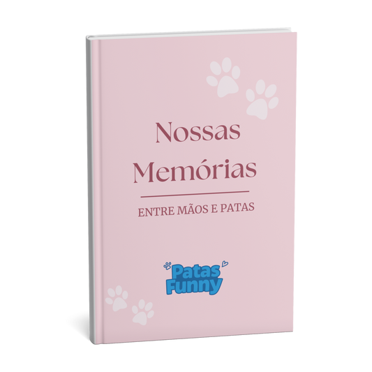 Livro Nossas Memórias Rosa | Premium | Patas Funny + Brindes exclusivos