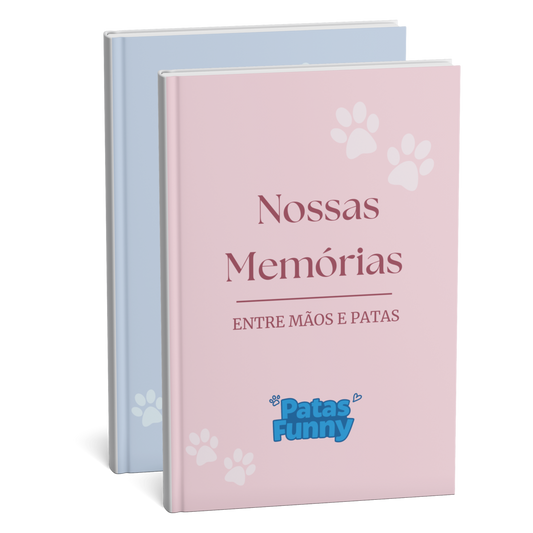 Livro Nossas Memórias Rosa + Azul | Premium | Patas Funny + Brindes exclusivos